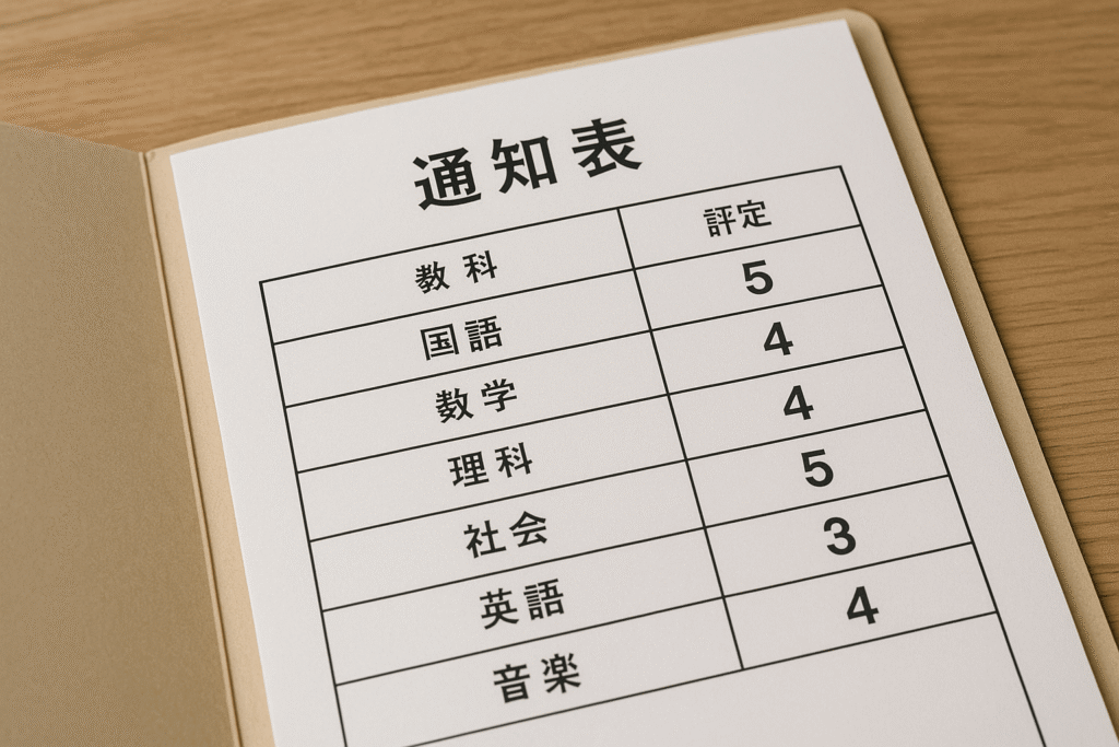 不登校 中学生 成績表2