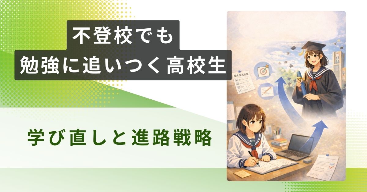 不登校 勉強 追いつく 高校生アイキャッチ