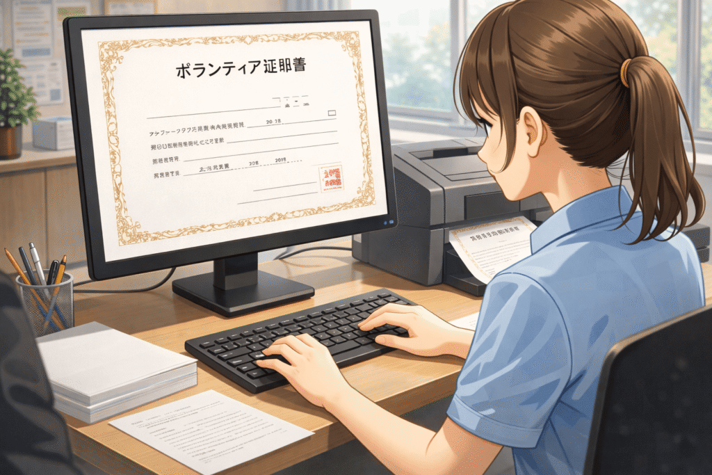 高校生 ボランティア証明書6