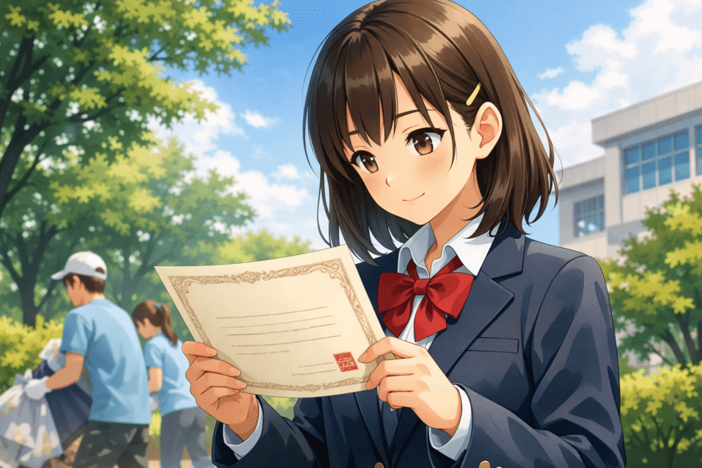 高校生 ボランティア証明書