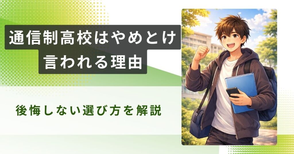 通信制高校 やめとけアイキャッチ