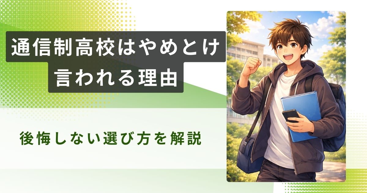 通信制高校 やめとけアイキャッチ