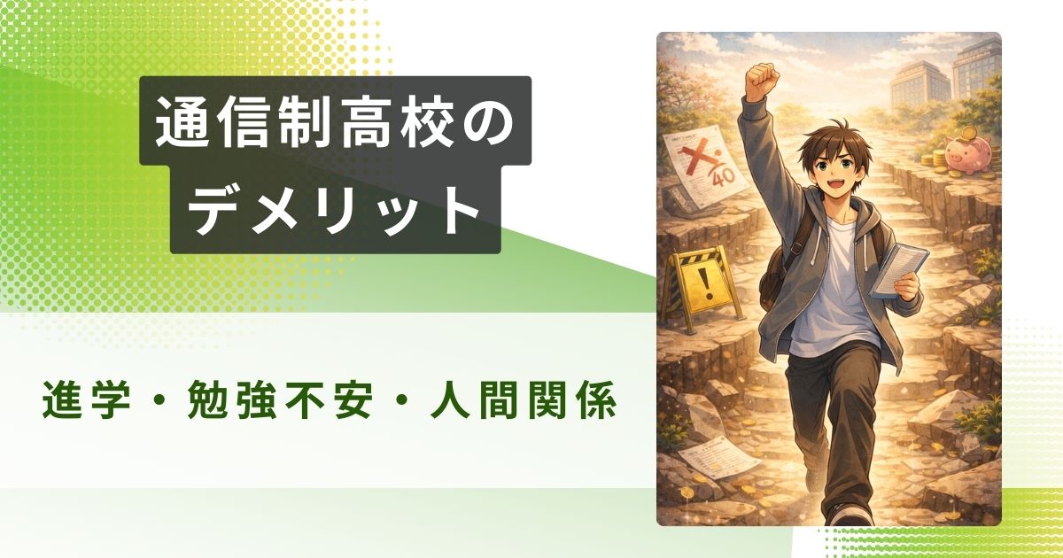 通信制高校 デメリットアイキャッチ